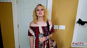 blue eyed blonde bonnie wolf fingers wet shaved pussy before deepthroat pounding 💦😍