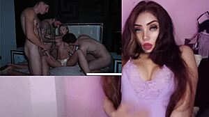 Mysterious French beauty explores first double penetration thrills