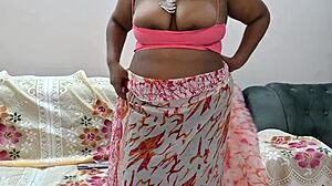 Leaked Webcam Captures Indian Bhabhi's Natural Tits in Tempting Display