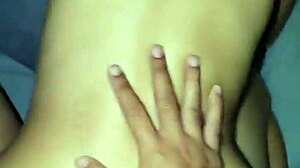 enjoying her beautiful indonesian body with heavy rain outside