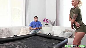 Alexis Malone Grinds Big Tits on Victor Ray in Wet Nuru Massage