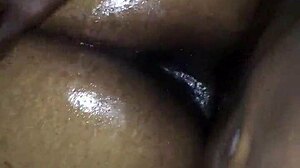 phat ass cheeks jiggle slow around that thick chocolate monster during deep fuck