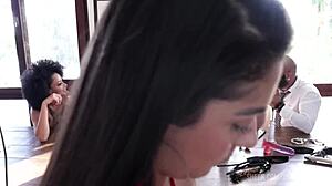 Casal Black RJ's First Sheer Red Liberal Swing to Porn Calls