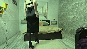 curly haired carolina moans riding hard in black stockings