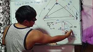 Hey teacher solve this triangle with my nerdy pussy and brown eyes math