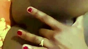 Skinny shaved lesbians finger pussy in homemade retro bedroom action