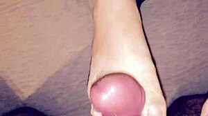 jessica's heels tease into a sneaky footjob delight