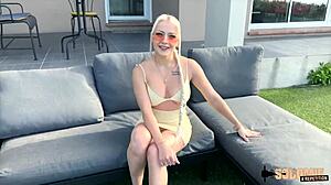 Sensual French Blonde Joy Obsessed with Deep Anal Penetration