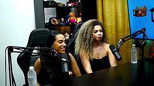 They Kiss Passionately on Podcast Leaving Ruan Speechless with Natural Tits Tease