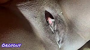 Wow! Amateur Black Couple's Juicy Shaved Pussy Home Fuck!