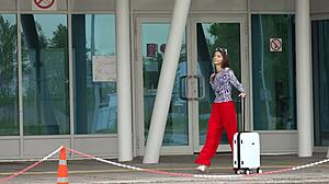 check out this adorable tourist babe in lingerie getting her shaved holes double penetrated and cum drenched by strangers