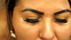 Lady Bee's Wet Deepthroat Choke and Swallow