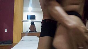 brazilian latina uber driver scores hot public blowjob from sexy fishnet exhibitionist - full vid