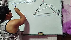 Hey teacher solve this triangle with my nerdy pussy and brown eyes math