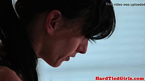 Curious Dyke Binds Submissive Lez to Bed for Kinky Domination Play