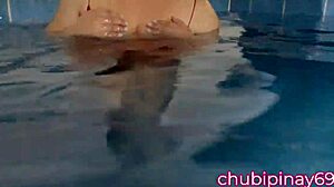 wanna see my huge milf tits flashing at the public pool??