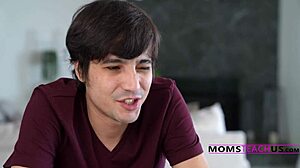 Step mom bakes creme brulee deep in her pussy.