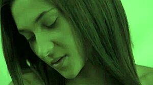 intense solo dildo fucks wet teen pussy