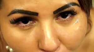 Lady Bee's Wet Deepthroat Choke and Swallow