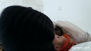 crazy homemade threesome with amateurs licking hairy pussies and big cocks
