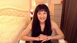 small tits brunette tamarra roman teases perky nipples in stockings lingerie strip