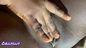 Wow! Amateur Black Couple's Juicy Shaved Pussy Home Fuck!