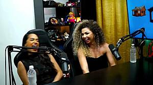 They Kiss Passionately on Podcast Leaving Ruan Speechless with Natural Tits Tease