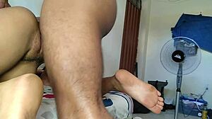 wife rides best friend's huge cock!