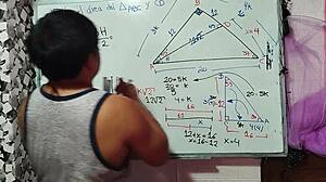 Hey teacher solve this triangle with my nerdy pussy and brown eyes math