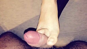 jessica's heels tease into a sneaky footjob delight