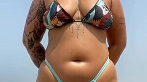 African Beach Hottie Lets Stud Rub Swollen Pussy Lips!