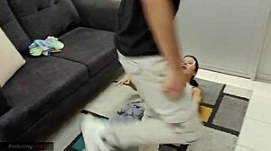 sister's big ass workout gets handsy with her tight pussy