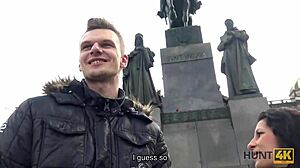 yo, prague streets lead to cash sex with young czech brunette wife in outdoor cuckold pickup