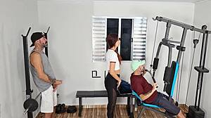 Gym wife's secret fuck behind cuckold's back—pure exclusive betrayal