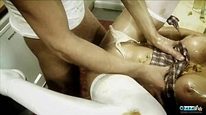 kinky milf blonde skips dinner for hardcore doggystyle pussy pounding