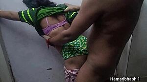 indian bhabhi sneaks quickie fuck with husband's friend at work