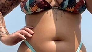 African Beach Hottie Lets Stud Rub Swollen Pussy Lips!