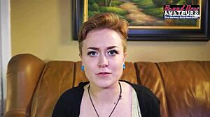 petite tattooed blonde micah gags on monster cock before swallowing every drop