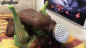 rough black couple pounds hard fast missionary style homemade orgasm sex