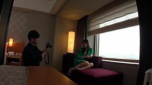 super rare japanese office lady model photoshoot turns into forced petite sex