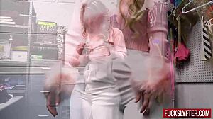 Shy office teen risks job stealing sorority dare sex toys