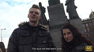 yo, prague streets lead to cash sex with young czech brunette wife in outdoor cuckold pickup