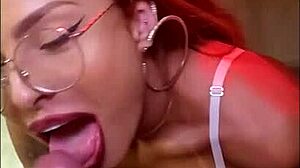 nerdy milf mommy glasses slut fucked tight pussy by big cock creampie