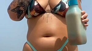 African Beach Hottie Lets Stud Rub Swollen Pussy Lips!