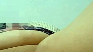 colombian mature housewife stuffs cucumber deep in her bedroom pussy