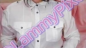 lammy pixel in sexy stockings miniskirt and lipstick ready to submit as your college student secretary roleplay fantasy.