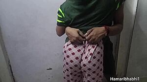 indian bhabhi sneaks quickie fuck with husband's friend at work