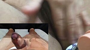 Husband Catches Masturbating Wife And Cums For Her