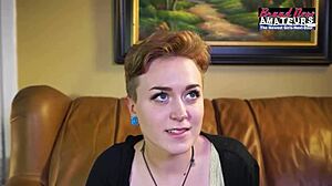 petite tattooed blonde micah gags on monster cock before swallowing every drop