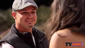 hey, wanna see this horny wife shower-fuck her husband before the swingers party?